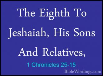 1 Chronicles 25 - Holy Bible English - BibleWordings.com