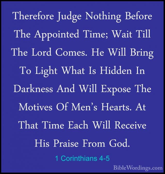 1 Corinthians 4 - Holy Bible English - BibleWordings.com