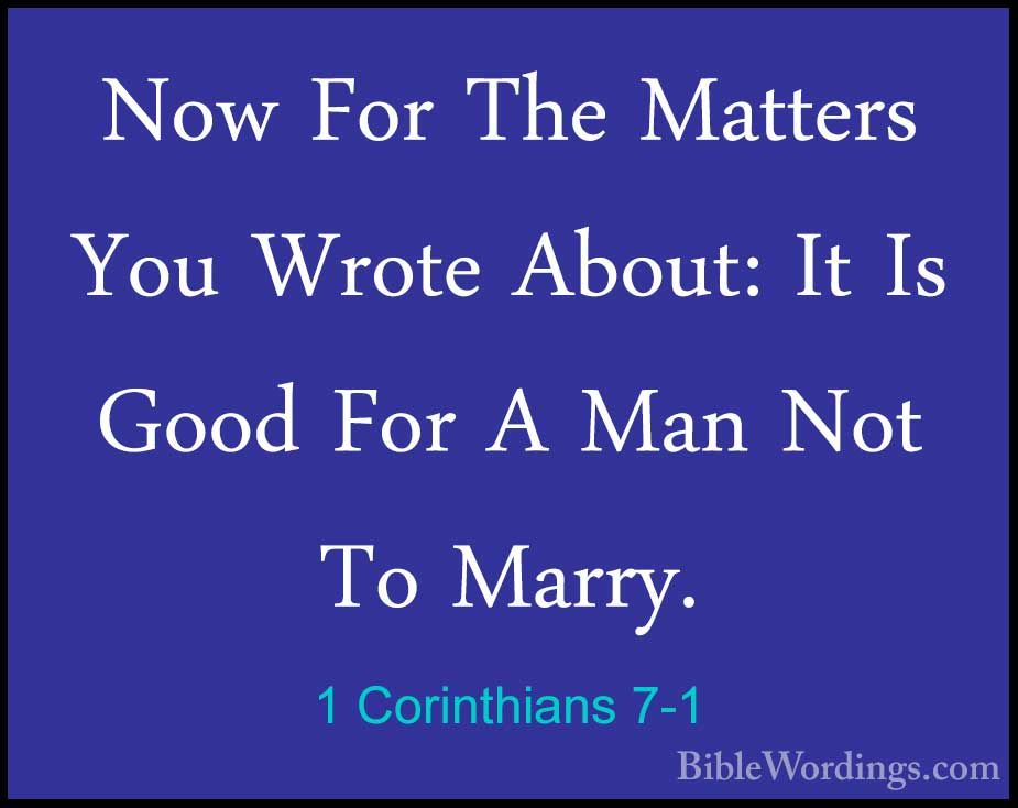 1 Corinthians 7 Holy Bible English Biblewordingscom