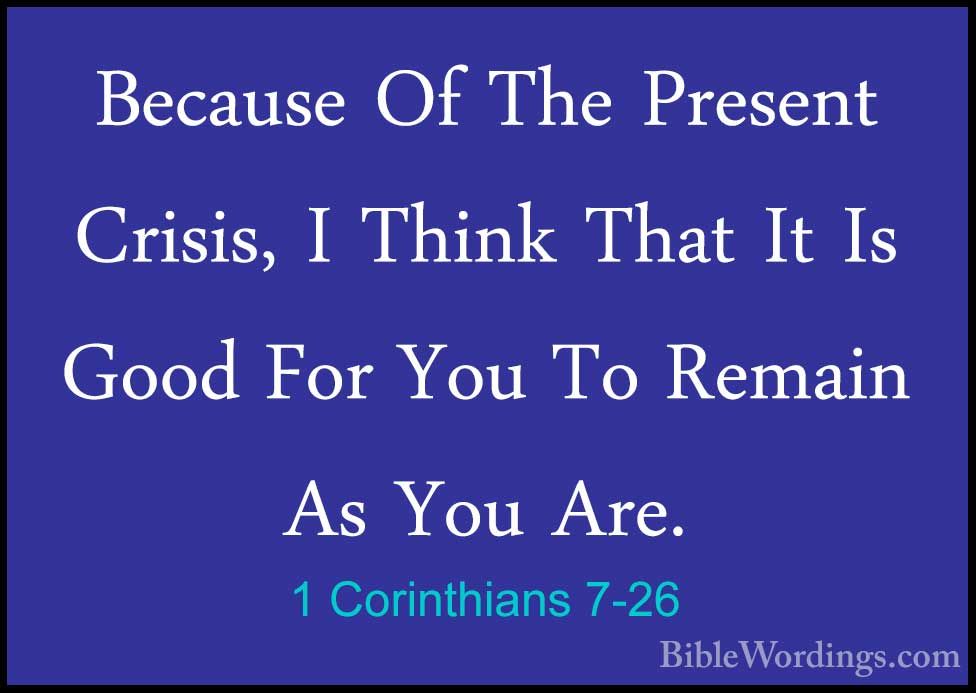 1 Corinthians 7 Holy Bible English Biblewordings Com