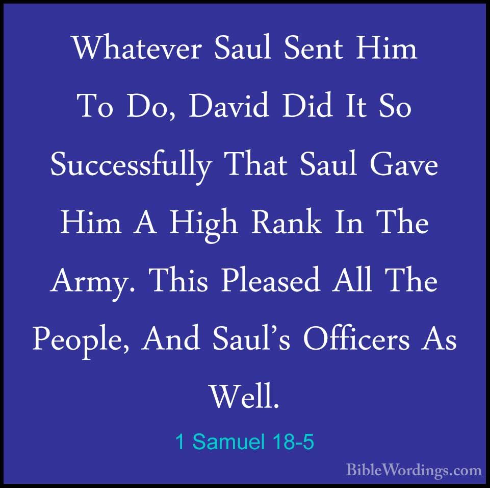 1 Samuel 18 Holy Bible English