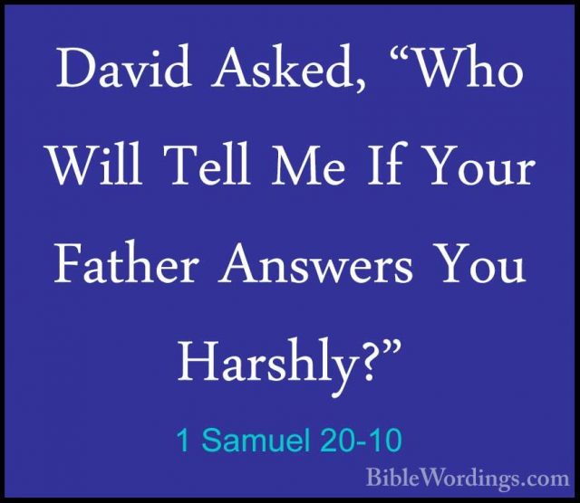 1 Samuel 20 - Holy Bible English - BibleWordings.com