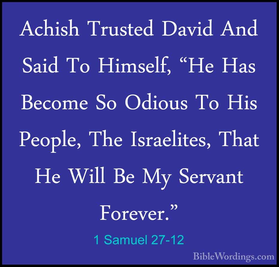 1 Samuel 27 Holy Bible English