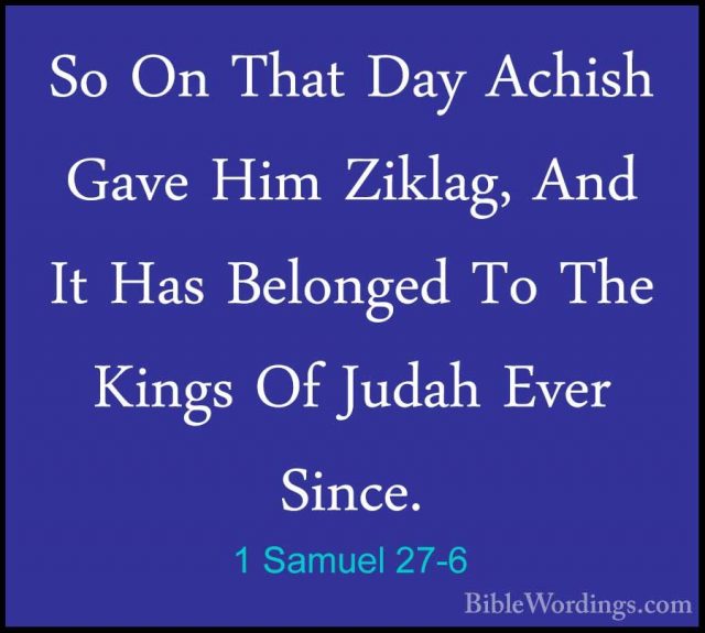 1 Samuel 27 - Holy Bible English - BibleWordings.com