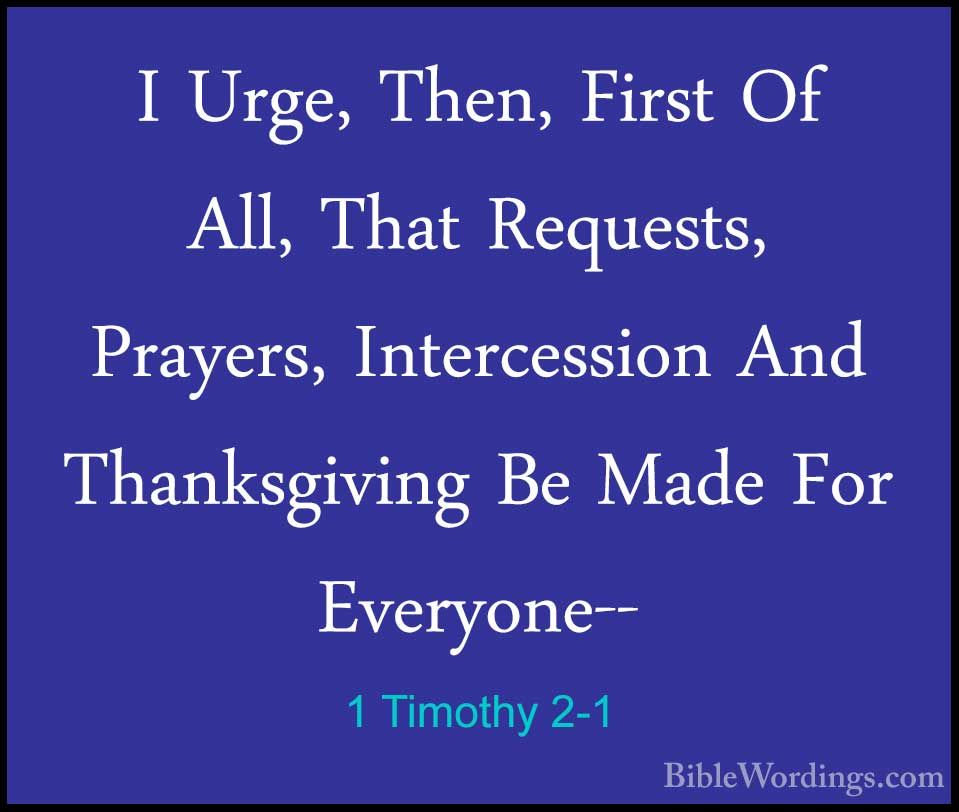1 Timothy 2 Holy Bible English