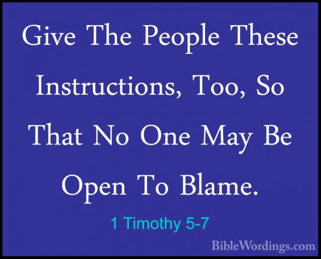 1 Timothy 5 - Holy Bible English - BibleWordings.com