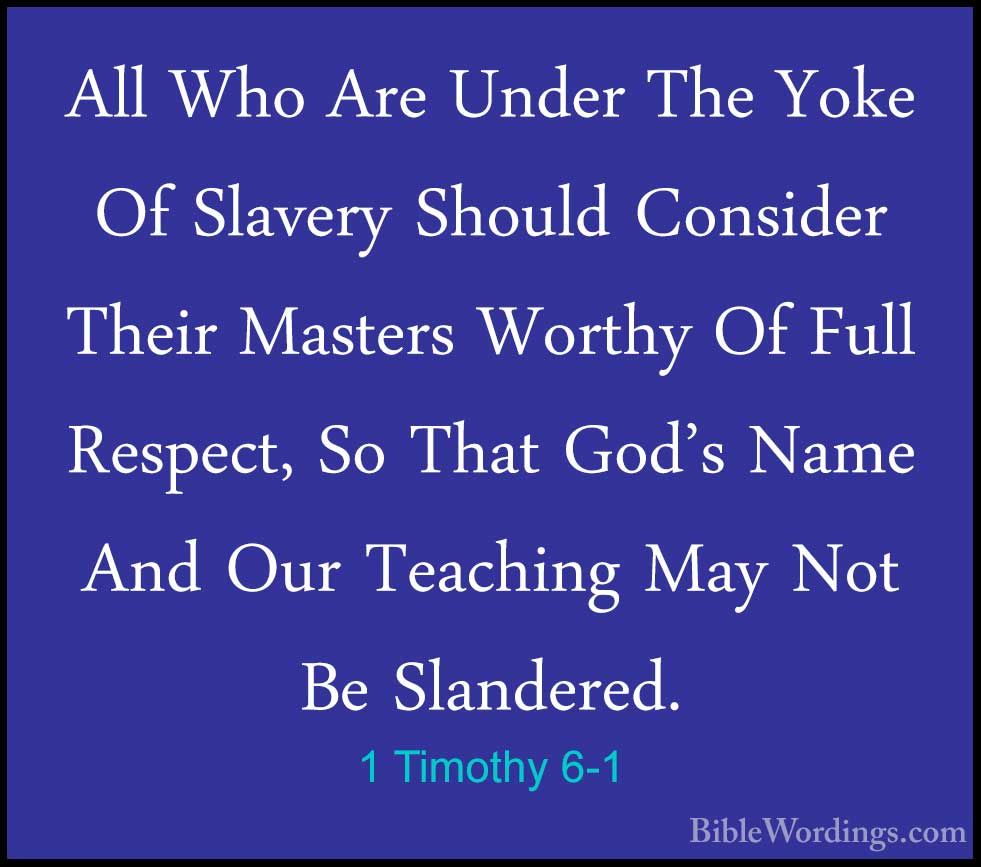 1 Timothy 6 Holy Bible English