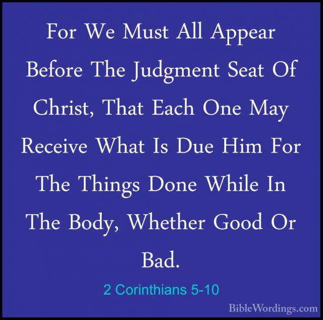 2 Corinthians 5 - Holy Bible English - BibleWordings.com