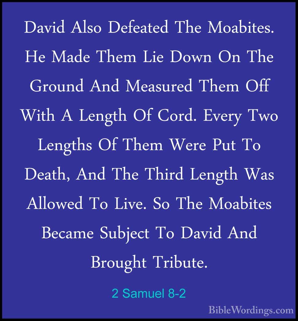 2 Samuel 8 - Holy Bible English - BibleWordings.com