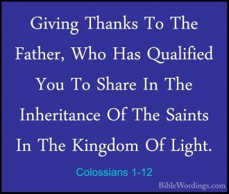 Colossians 1 - Holy Bible English - BibleWordings.com