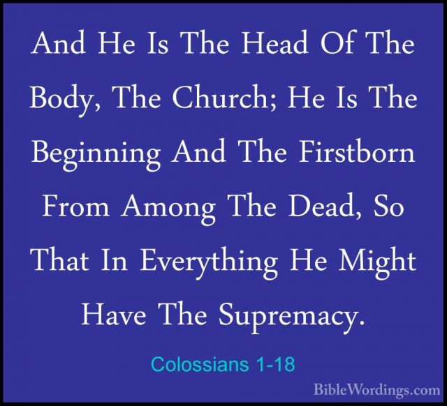 Colossians 1 - Holy Bible English - BibleWordings.com