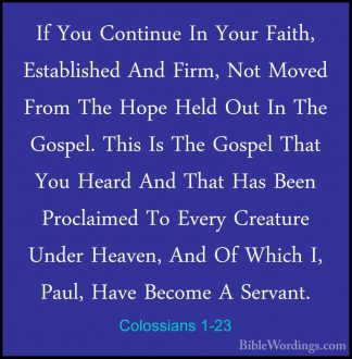 Colossians 1 - Holy Bible English - BibleWordings.com