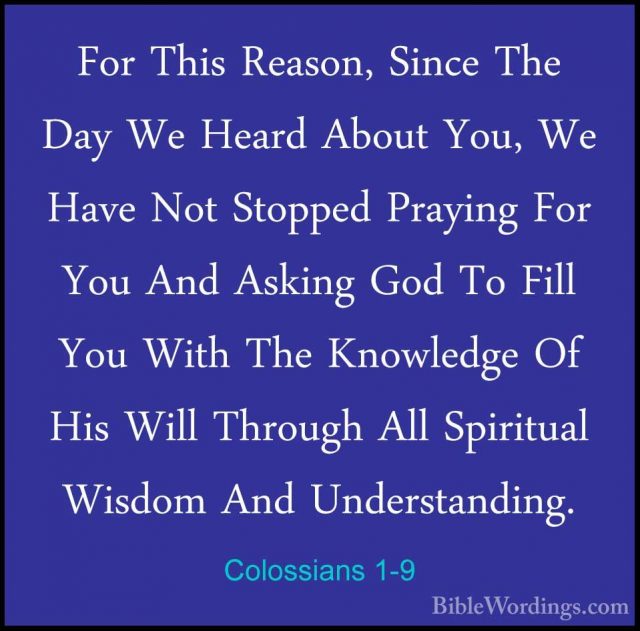 Colossians 1 - Holy Bible English - BibleWordings.com