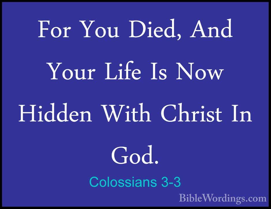Colossians 3 - Holy Bible English - BibleWordings.com