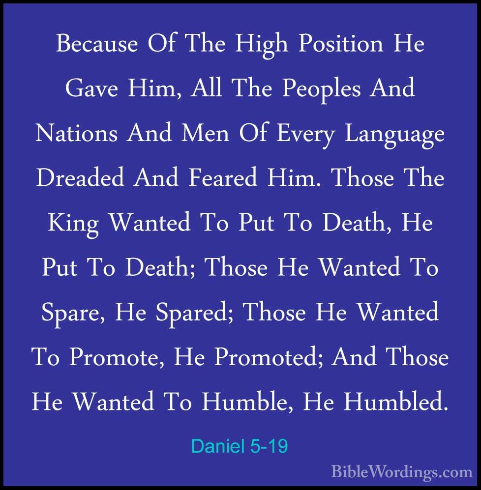 Daniel 5 - Holy Bible English - BibleWordings.com