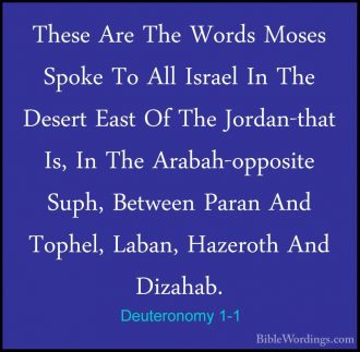 Deuteronomy 1 - Holy Bible English - BibleWordings.com