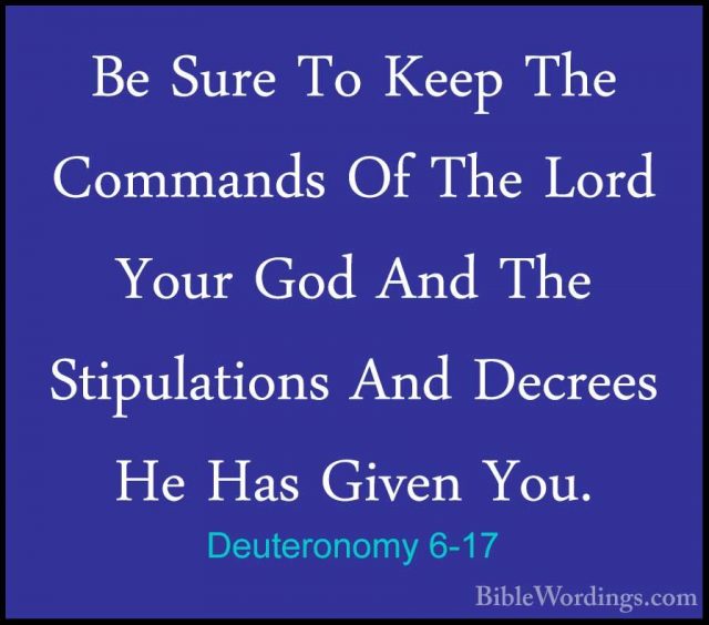 Deuteronomy 6 - Holy Bible English - BibleWordings.com