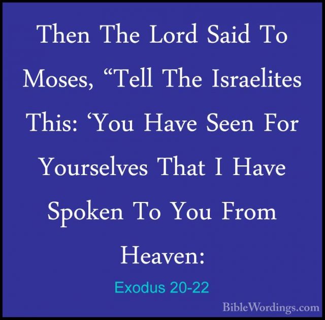 Exodus 20 - Holy Bible English - BibleWordings.com