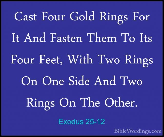 Exodus 25 - Holy Bible English - BibleWordings.com