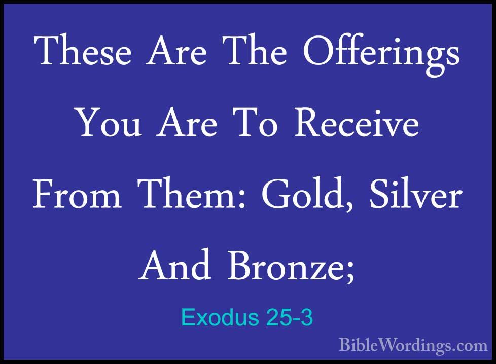 Exodus 25 - Holy Bible English - BibleWordings.com