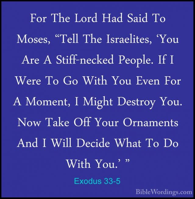 Exodus 33 - Holy Bible English - BibleWordings.com