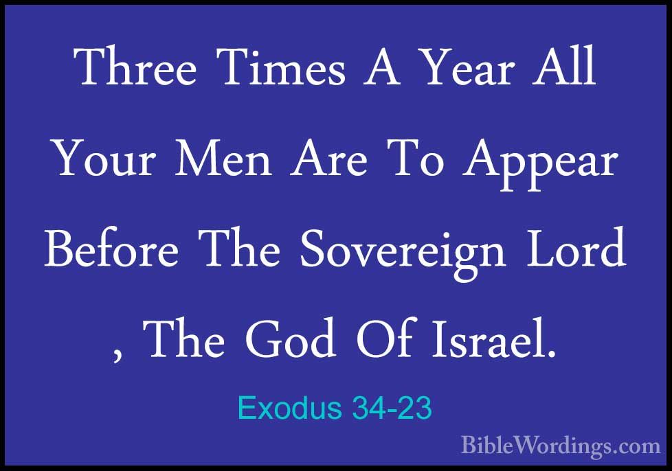 Exodus 34 - Holy Bible English - BibleWordings.com