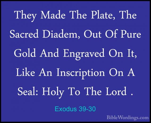 Exodus 39 - Holy Bible English - BibleWordings.com