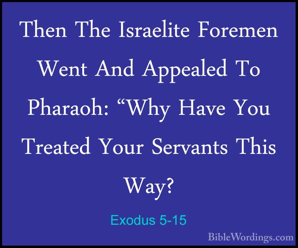 Exodus 5 - Holy Bible English - BibleWordings.com