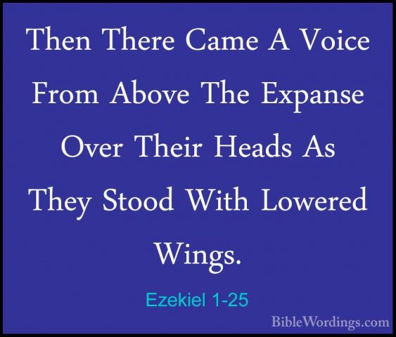 Ezekiel 1-25 - Then There Came A Voice From Above The Expanse OveThen There Came A Voice From Above The Expanse Over Their Heads As They Stood With Lowered Wings. 