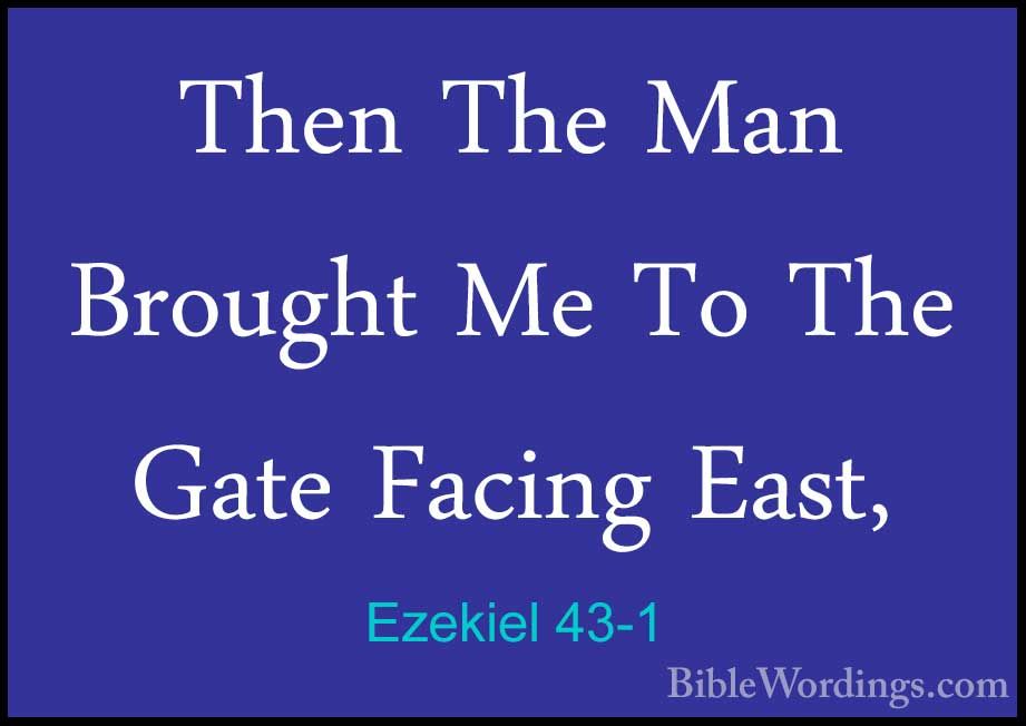 Ezekiel 43 Holy Bible English