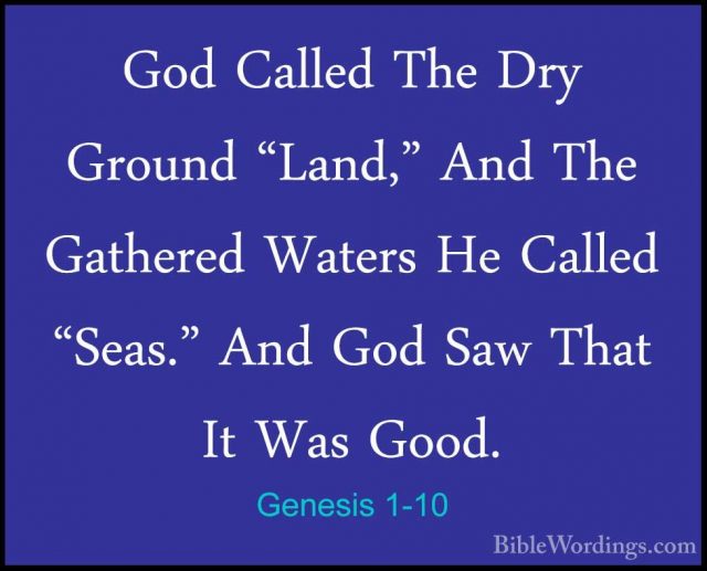 Genesis 1 - Holy Bible English - BibleWordings.com