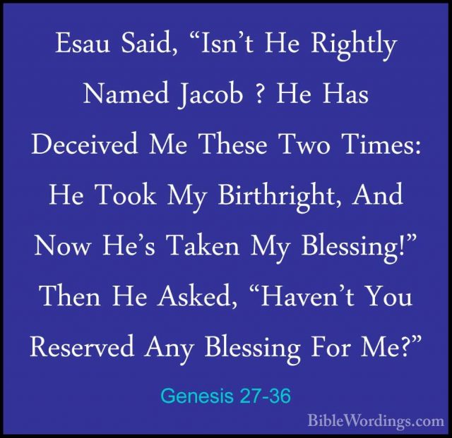 Genesis 27 - Holy Bible English - Biblewordings.com