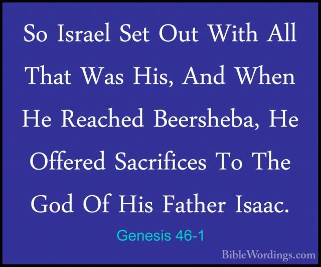 Genesis 46 - Holy Bible English - BibleWordings.com