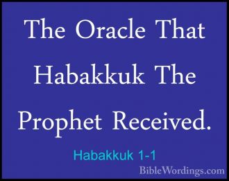 Habakkuk 1 - Holy Bible English - BibleWordings.com