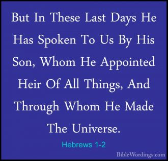 Hebrews 1 - Holy Bible English - BibleWordings.com