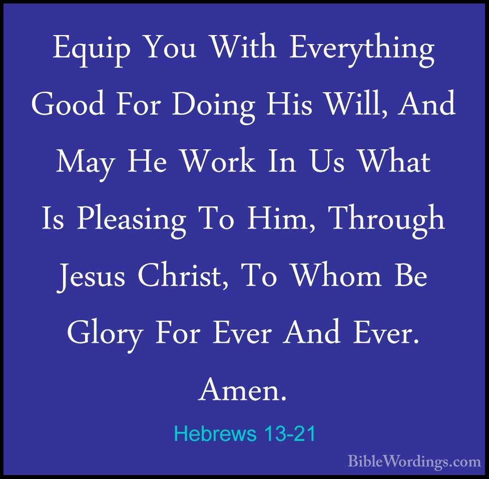Hebrews 13 Holy Bible English Biblewordings Com