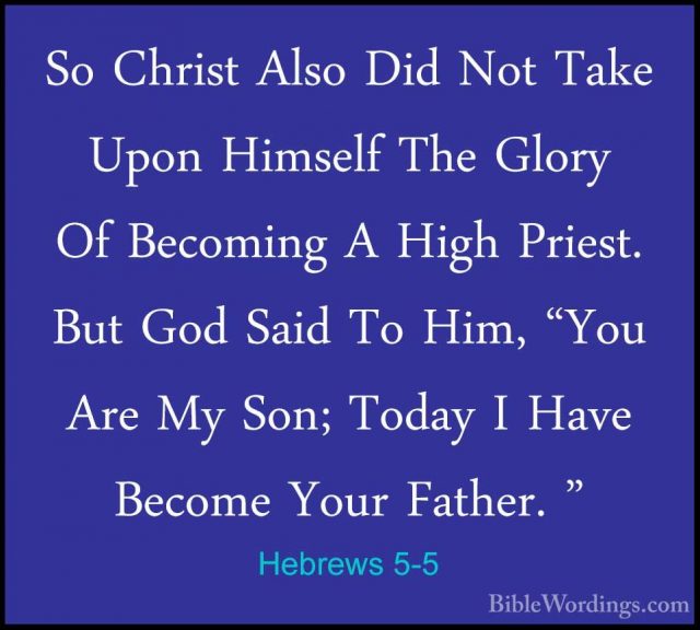 Hebrews 5 - Holy Bible English - BibleWordings.com