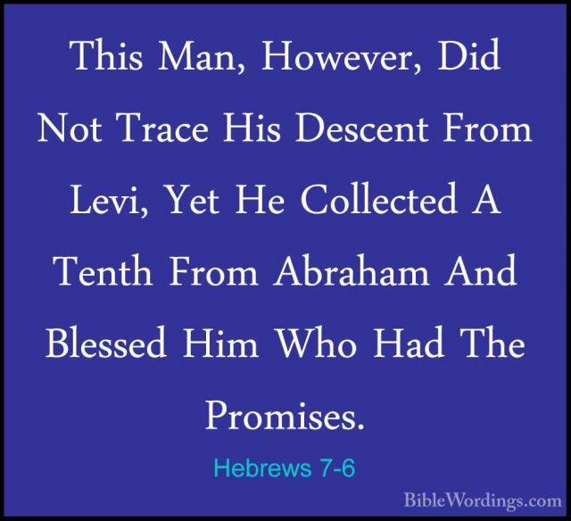 Hebrews 7 - Holy Bible English - BibleWordings.com