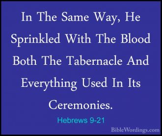 Hebrews 9 - Holy Bible English - BibleWordings.com