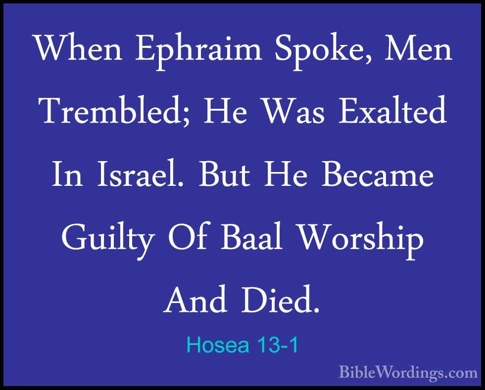 Hosea 13 - Holy Bible English - BibleWordings.com