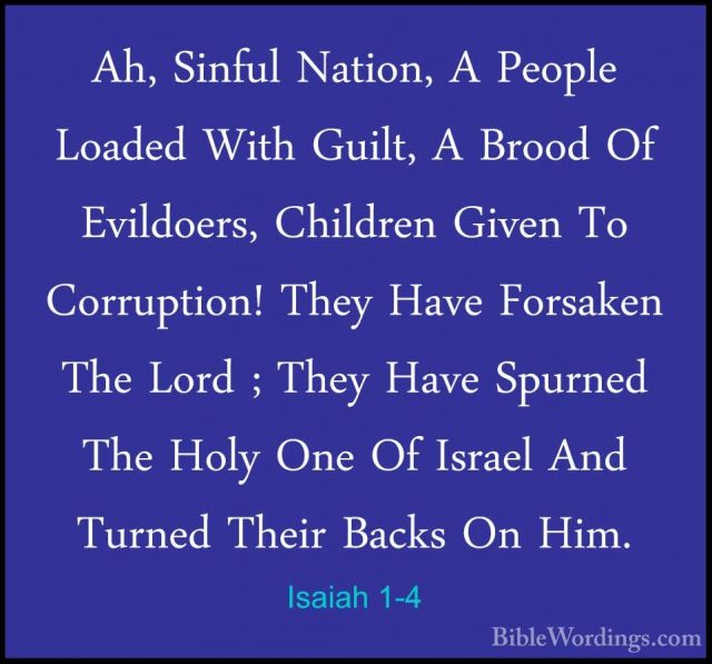 Isaiah 1 - Holy Bible English - BibleWordings.com