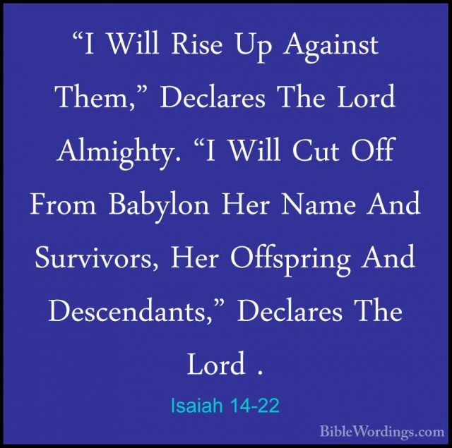 Isaiah 14 - Holy Bible English - BibleWordings.com