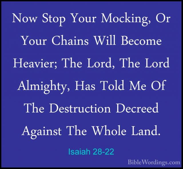 Isaiah 28 Holy Bible English