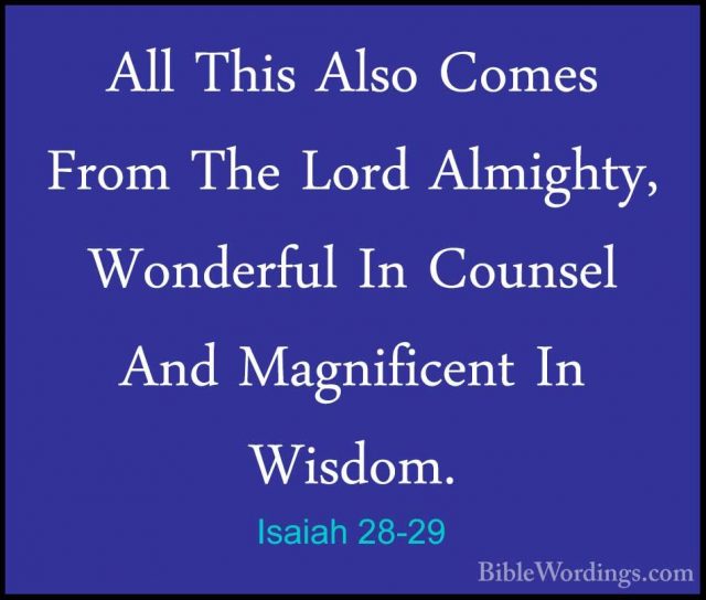 Isaiah 28 - Holy Bible English - BibleWordings.com