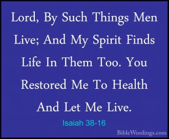 Isaiah 38 - Holy Bible English - BibleWordings.com