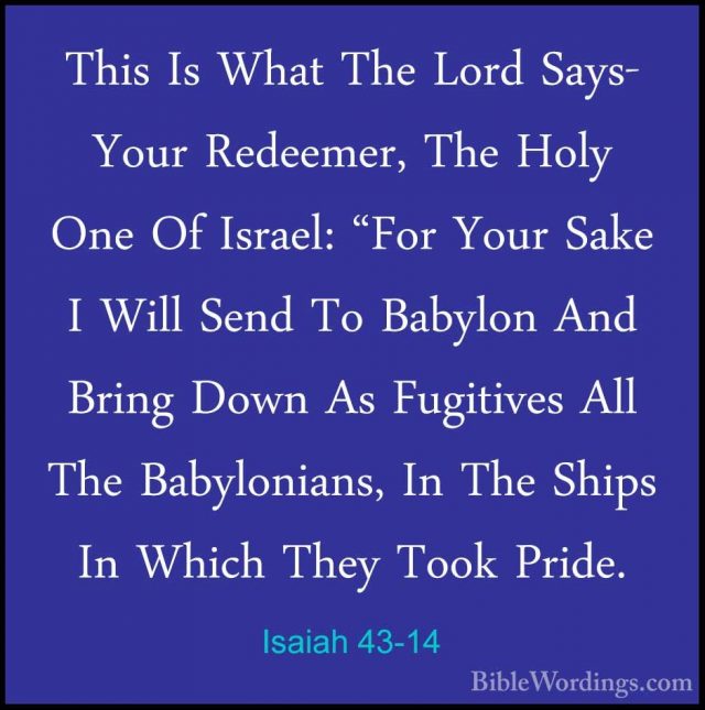 Isaiah 43 - Holy Bible English - BibleWordings.com