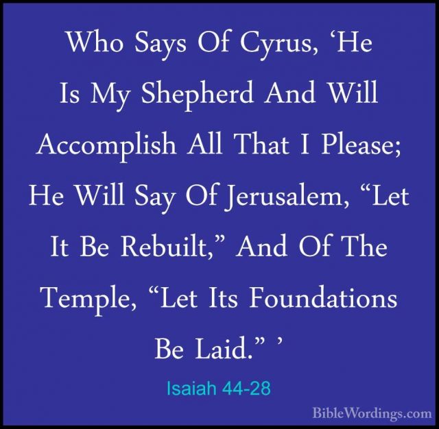 Isaiah 44 - Holy Bible English - BibleWordings.com