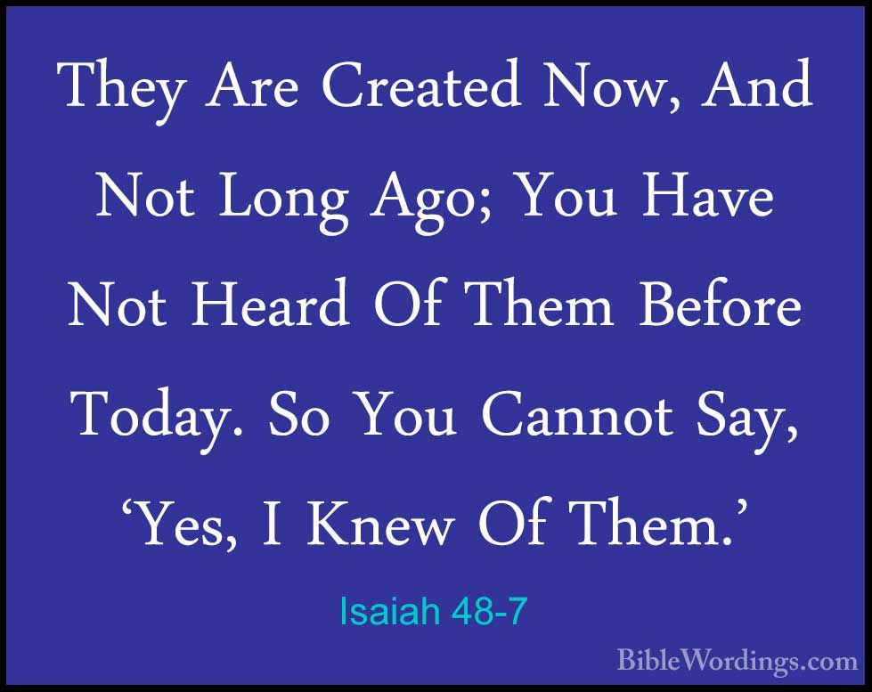 Isaiah 48 - Holy Bible English - BibleWordings.com