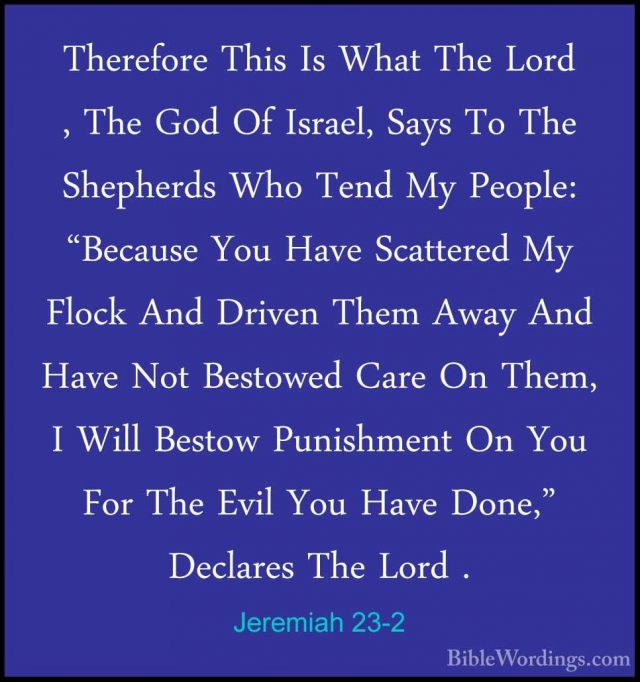 Jeremiah 23 Holy Bible English