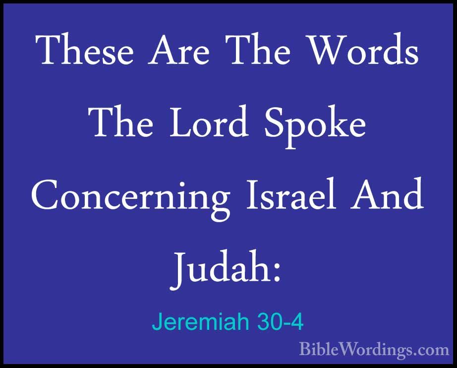 Jeremiah 30 - Holy Bible English - BibleWordings.com